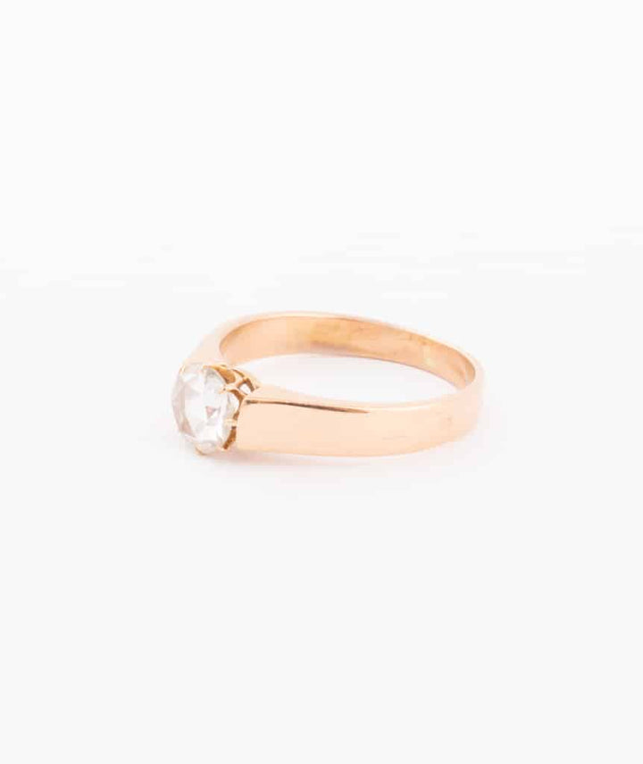 Caillou Paris Bague Solitaire Ancien Diamant Madenn Gauche