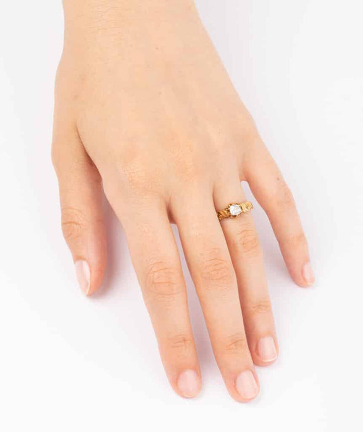 Caillou Paris Bague Solitaire Ancien Or Baren Porter