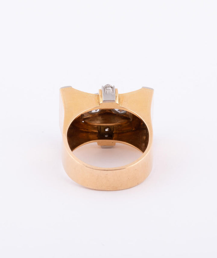 Caillou Paris Bague tank diamants Arun dos