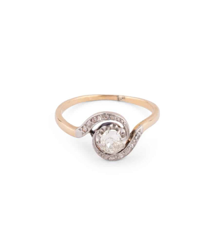 Caillou Paris Bague Tourbillon Ancienne Diamant Bertil
