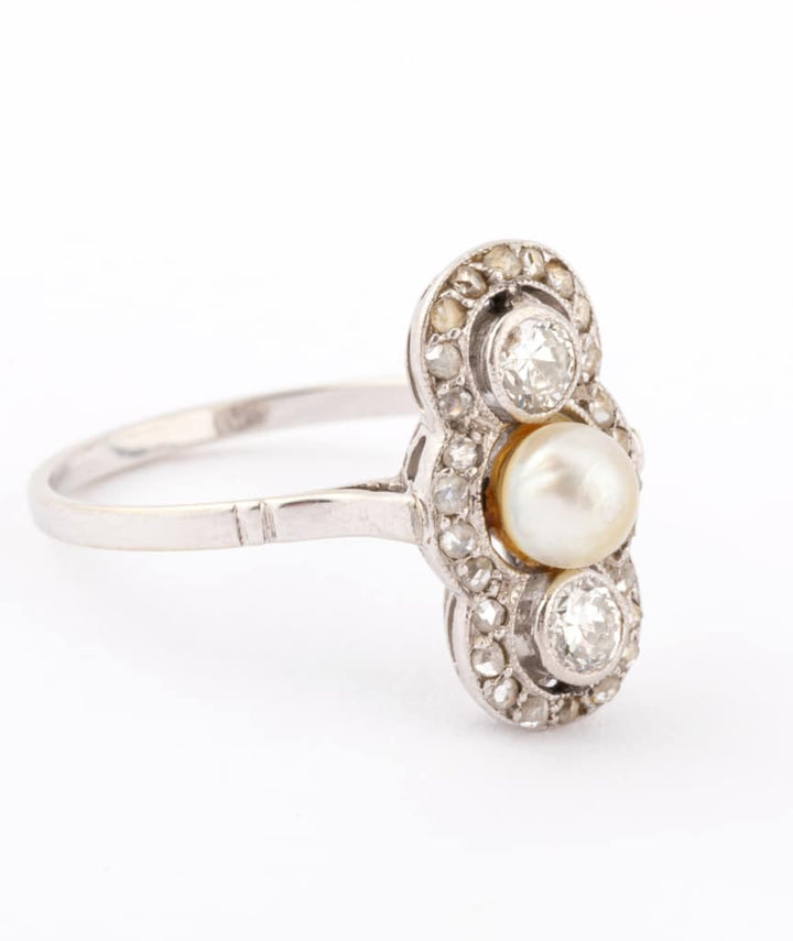 Caillou Paris Bague Trilogie Ancienne Or %22febo%22 Gros Plan 2