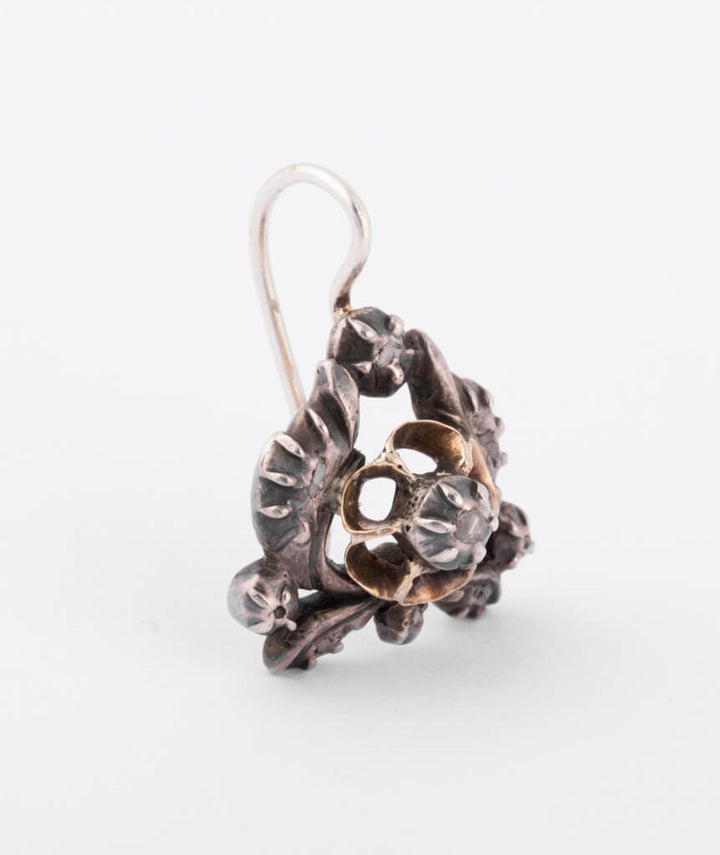 Caillou Paris Boucle D'oreille Unique Ancienne Argent Vermeille Wei Droite