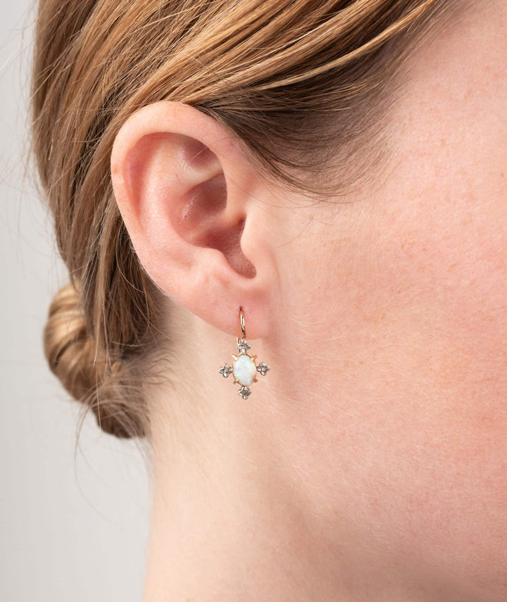 Caillou Paris Boucle Oreille Diamants Et Opale Claas Porter