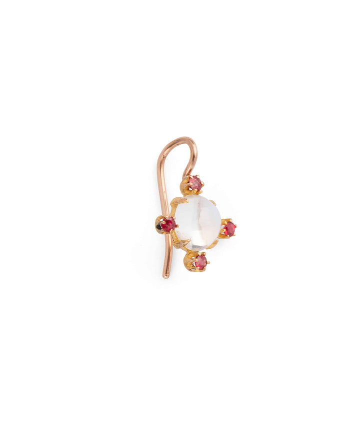 Caillou Paris Boucle Oreille Pierre De Lune Wit Droite