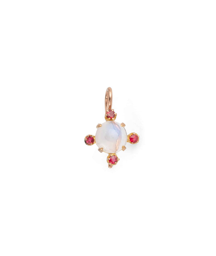 Caillou Paris Boucle Oreille Pierre De Lune Wit
