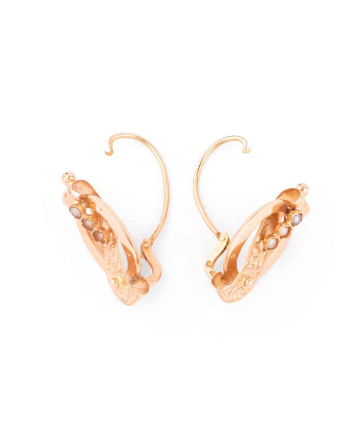 Caillou Paris Boucles D Oreilles Napoleon Iii Or Et Perles Kaoura Ouvertes