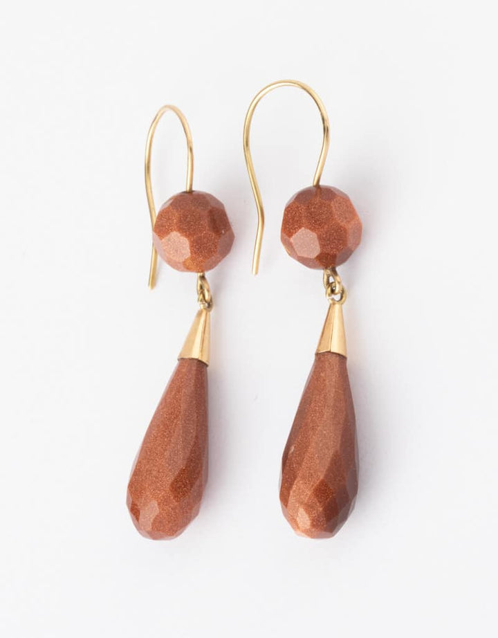 Napoleon III gold and glass earrings Maru - Caillou Paris