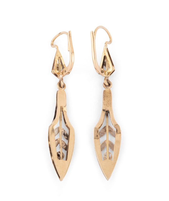 Caillou Paris Boucles D Oreilles Anciennes Or Et Perles Joanko Dos