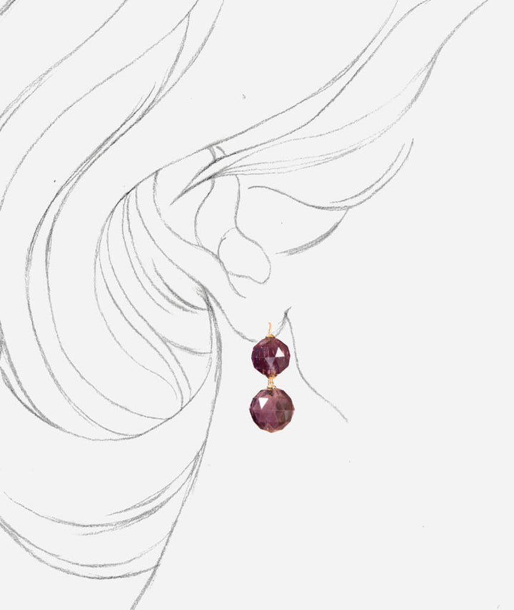 Caillou Paris - Boucles d'oreilles anciennes Napoléon III Ia porter