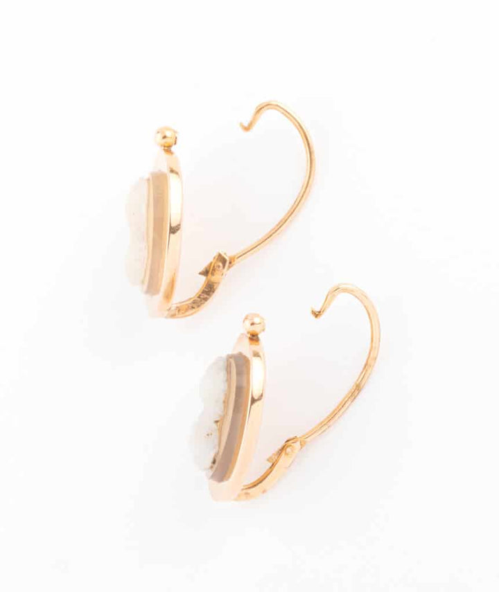 Caillou Paris - Boucles d’oreilles anciennes camees Aniata profil