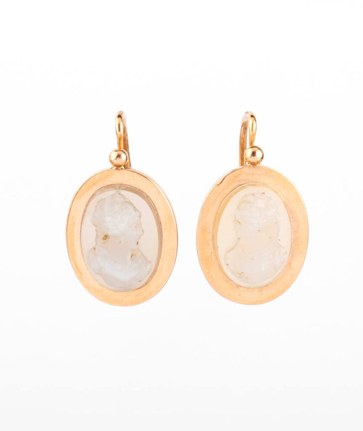 Caillou Paris - Boucles d’oreilles anciennes camees Aniata