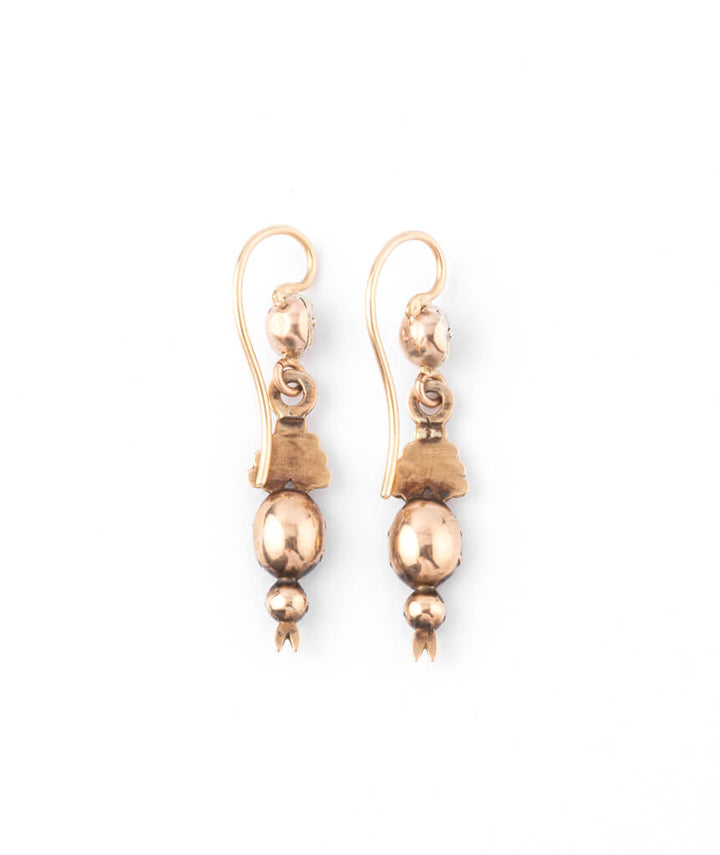 Caillou Paris - Boucles d'oreilles anciennes citrines Arpina dos