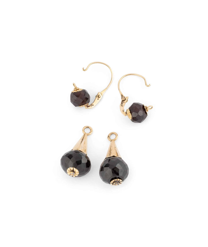 Caillou Paris Boucles Oreilles Napoleon Iii Grenat Jaco Ouvertes