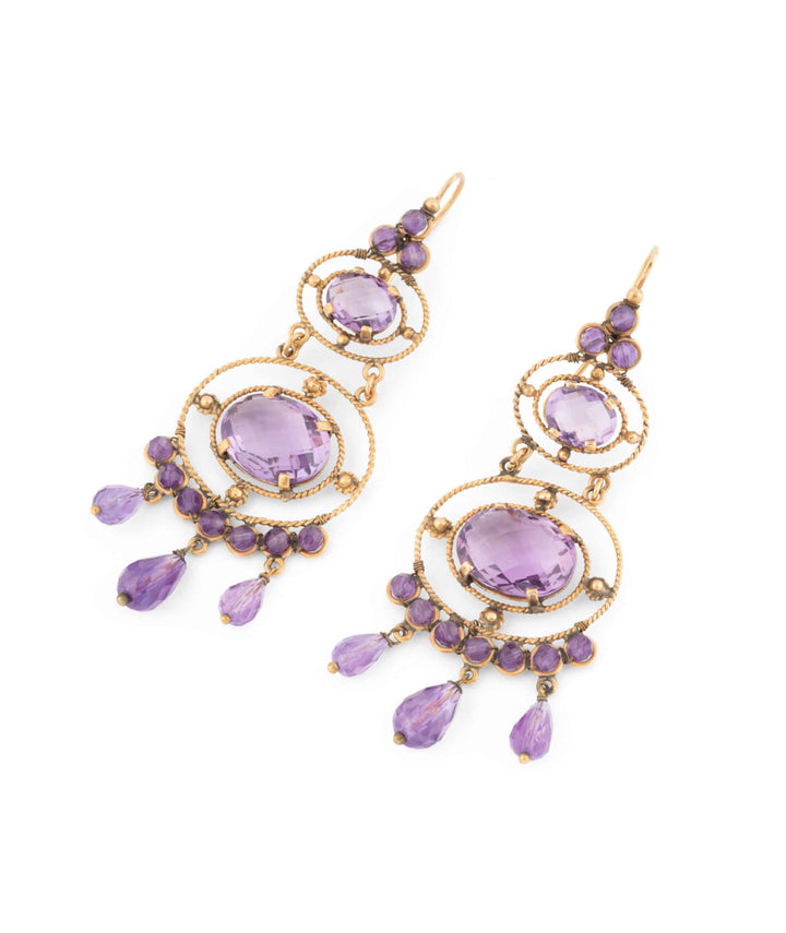 Caillou Paris Boucles Oreilles Anciennes Amethystes Karri Profil
