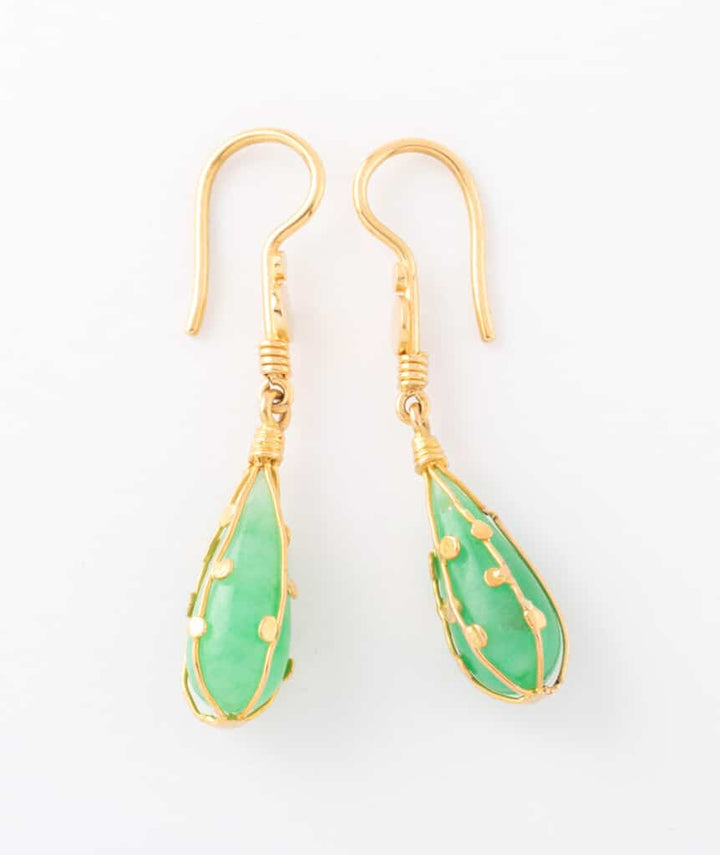 Pendants d'oreilles anciens jade Bakar cote 2