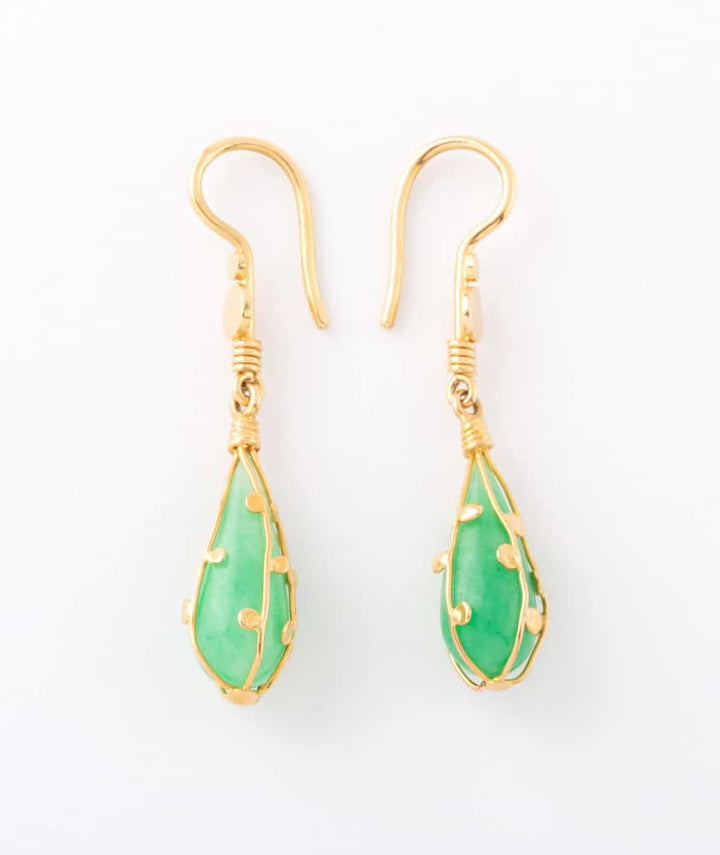 Pendants d'oreilles anciens jade Bakar cote 1