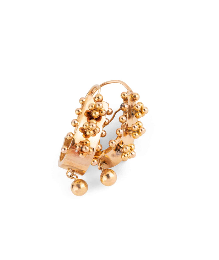 Caillou Paris Boucles Oreilles Anciennes Perles Or Jaye Gros Plan