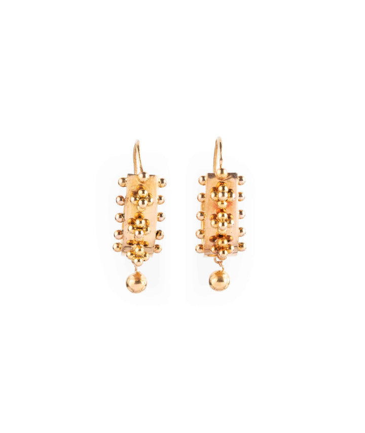 Caillou Paris Boucles Oreilles Anciennes Perles Or Jaye