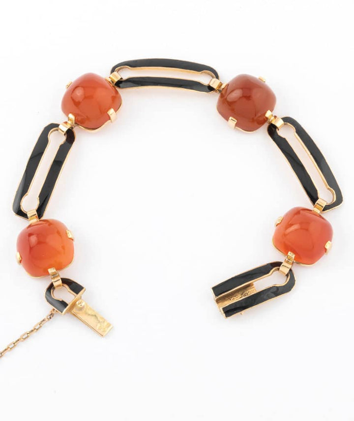 Caillou Paris - Bracelet Art deco Alani ouvert