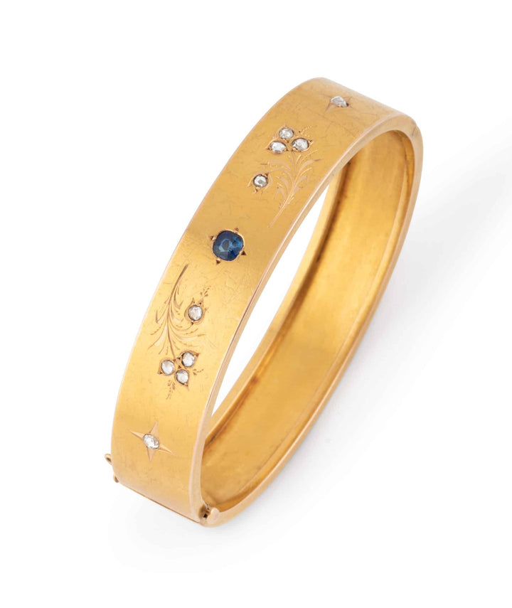 Caillou Paris Bracelet Napoleon Iii Saphir Et Diamants Lynah Details