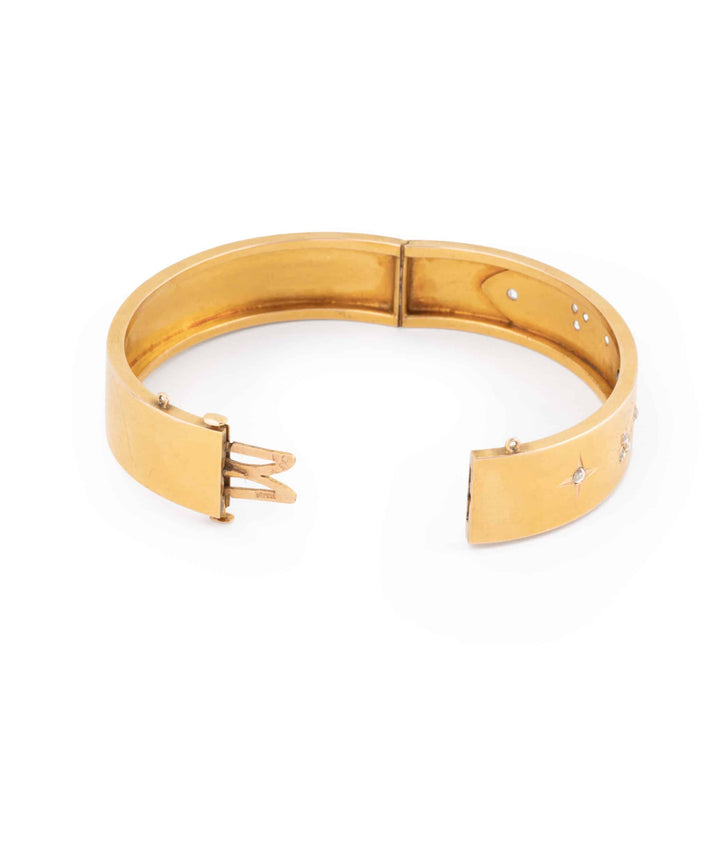 Caillou Paris Bracelet Napoleon Iii Saphir Et Diamants Lynah Ouvert