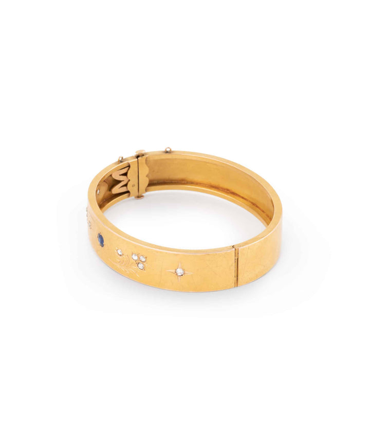 Caillou Paris Bracelet Napoleon Iii Saphir Et Diamants Lynah Profil