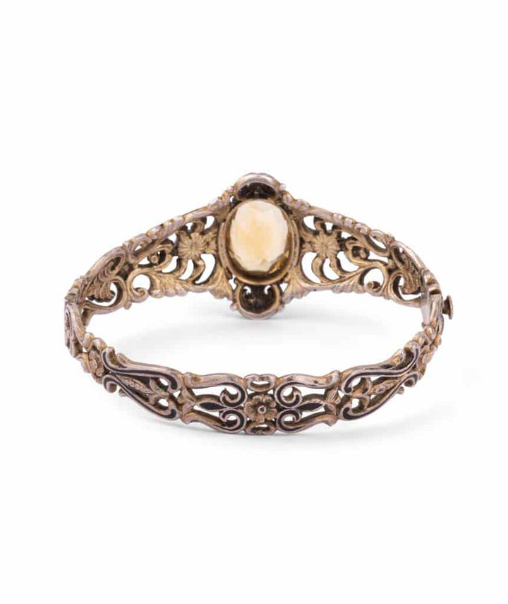 Caillou Paris Bracelet Ancien Citrine Et Perles Kala Dos