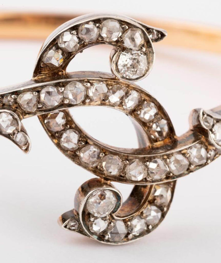 Caillou Paris - Bracelet ancien diamant Leonti gros plan face