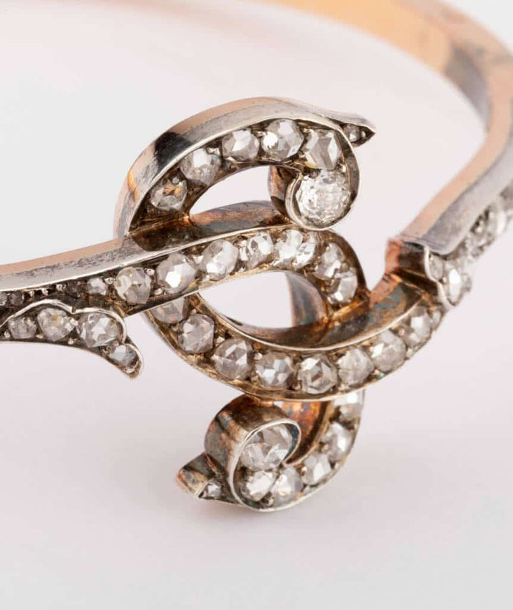 Caillou Paris - Bracelet ancien diamant Leonti gros plan