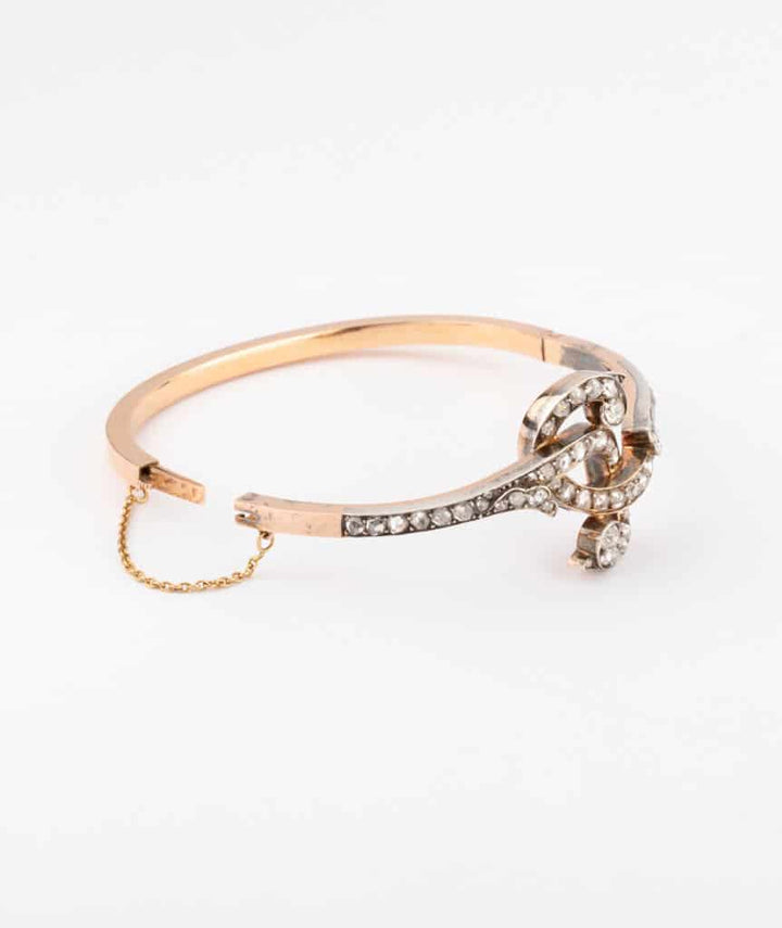 Caillou Paris - Bracelet ancien diamant Leonti ouvert