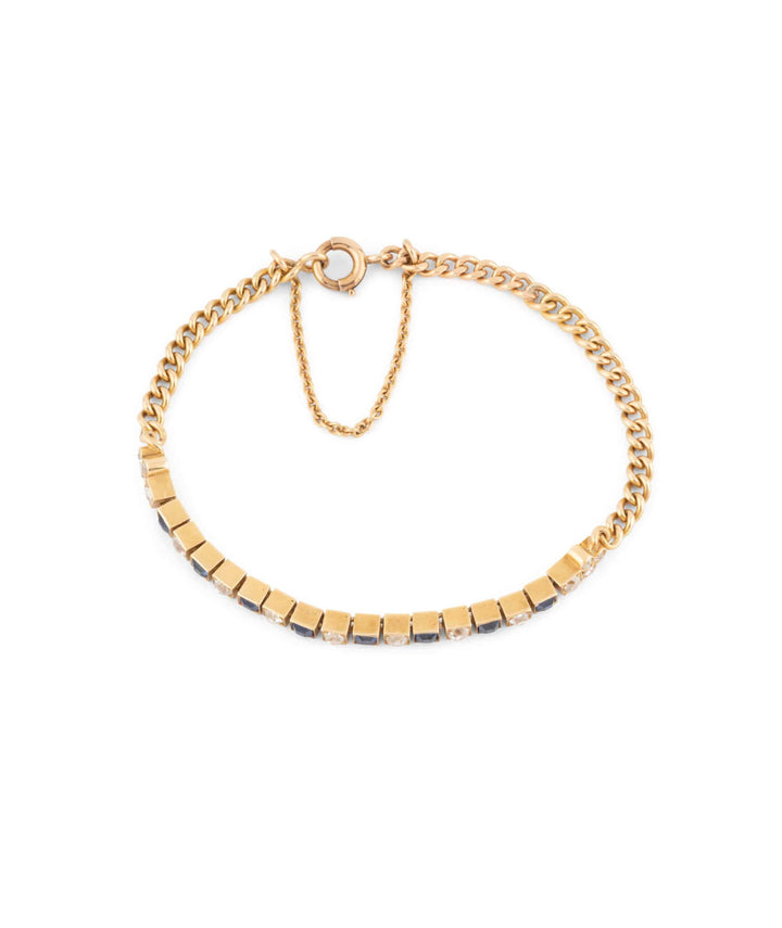 Caillou Paris Bracelet Ancien Diamants Et Saphirs Menou Dessus