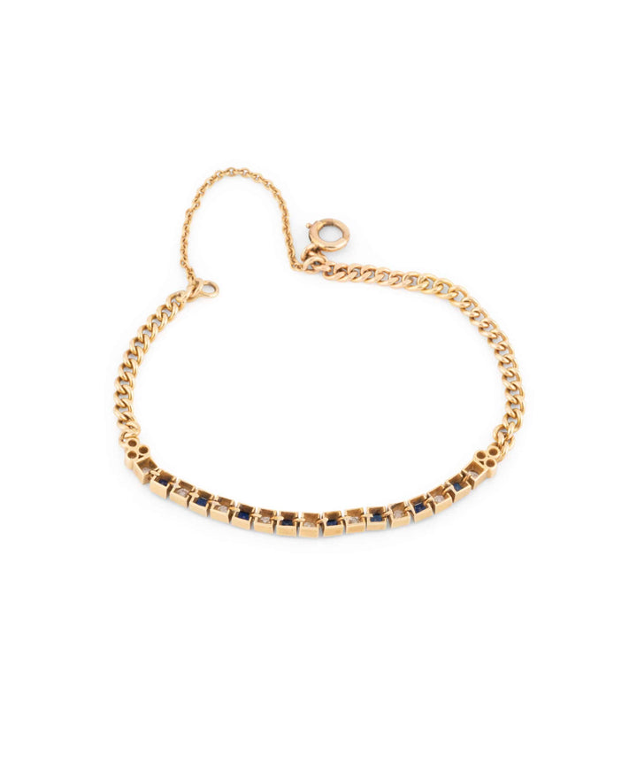 Caillou Paris Bracelet Ancien Diamants Et Saphirs Menou Dos