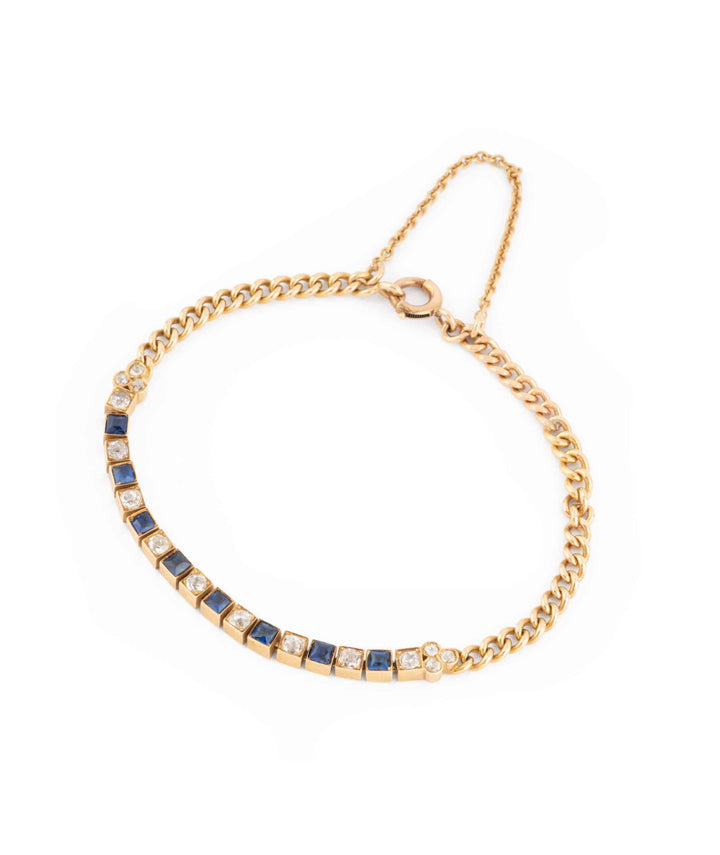 Caillou Paris Bracelet Ancien Diamants Et Saphirs Menou Gauche