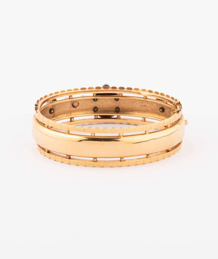 Caillou Paris Bracelet Ancien Grenat %22nuna%22 Dos