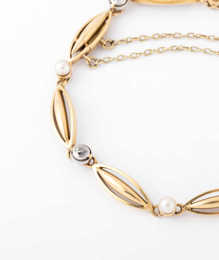 Caillou Paris - Bracelet ancien or Calla detail 2