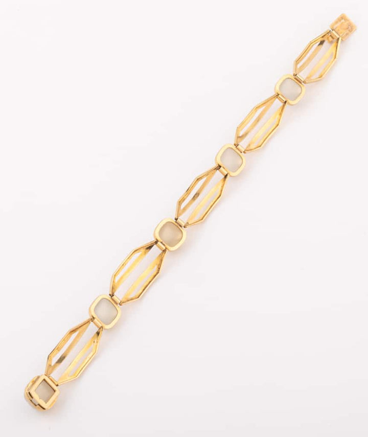 Caillou Paris Bracelet Ancien Or Cabochon %22dagomar%22 Dos