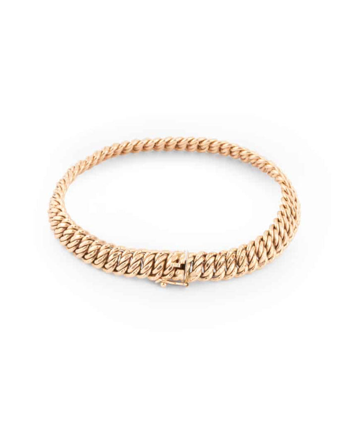 Caillou Paris Bracelet Ancien Or Maille Americaine Caley Dos