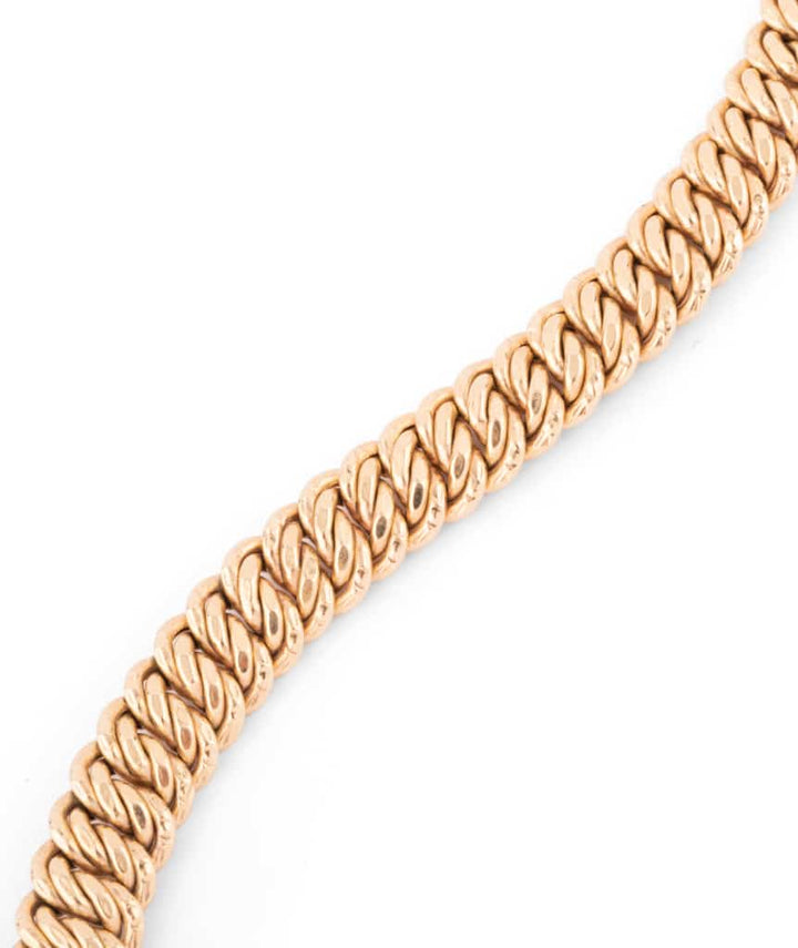 Caillou Paris Bracelet Ancien Or Maille Americaine Caley Gros Plan 2