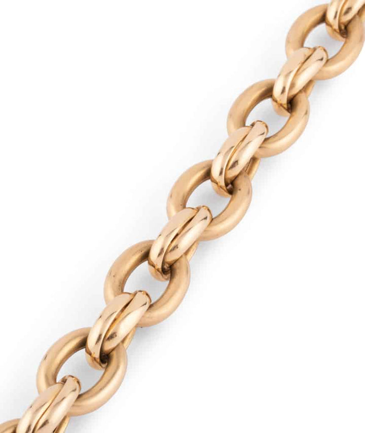 Caillou Paris Bracelet Ancien Or Maille Gourmette Lyes Gros Plan 2