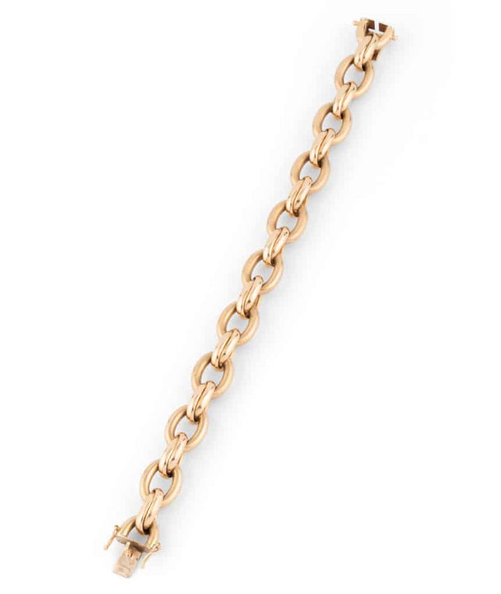 Caillou Paris Bracelet Ancien Or Maille Gourmette Lyes Longueur