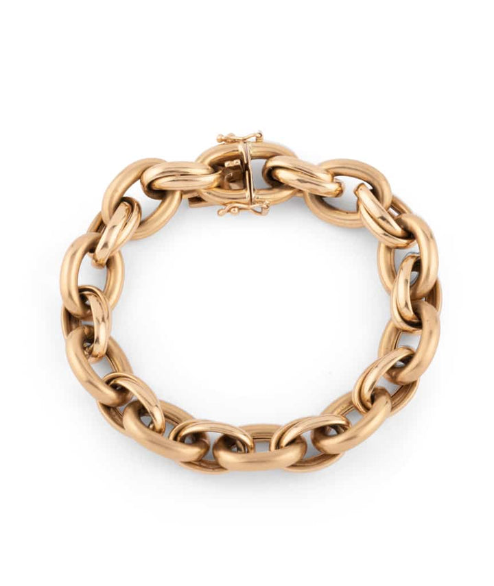 Caillou Paris Bracelet Ancien Or Maille Gourmette Lyes