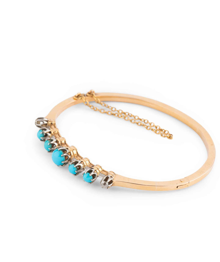 Caillou Paris Bracelet Ancien Turquoises Fania Gros Plan Gauche