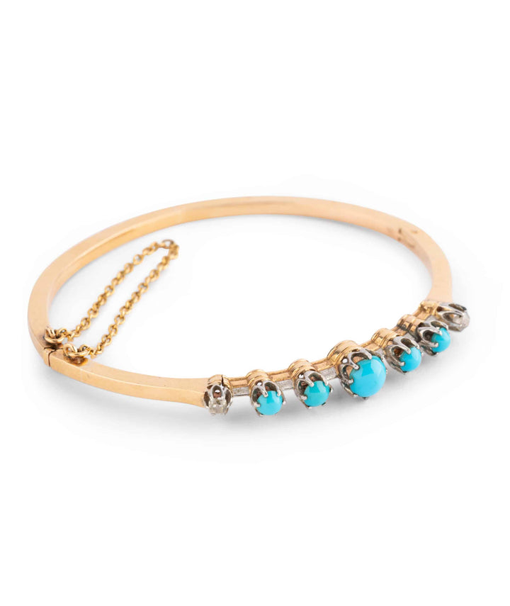 Caillou Paris Bracelet Ancien Turquoises Fania Gros Plan