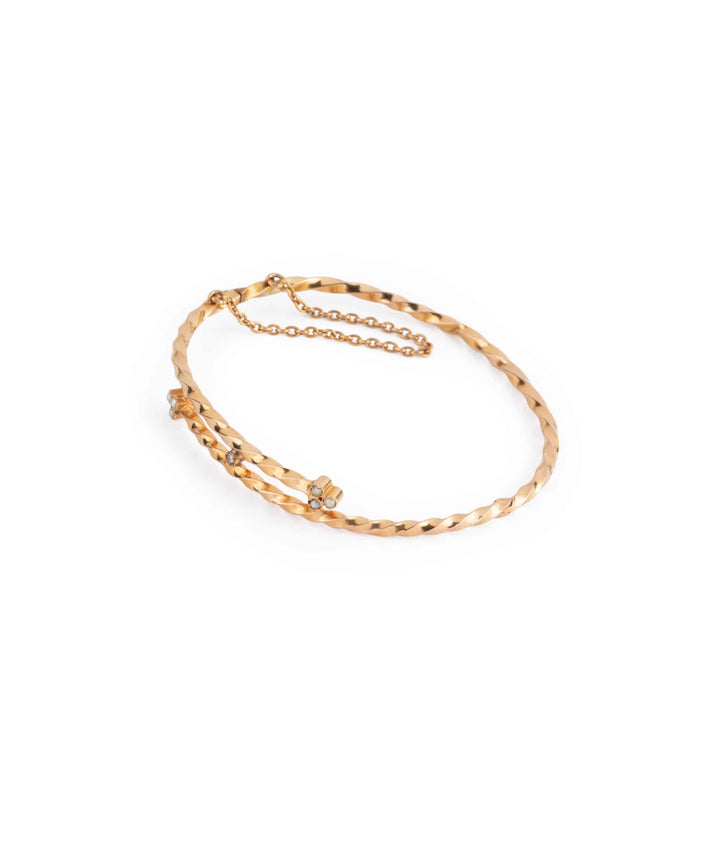 Caillou Paris Bracelet Jonc Napoleon Iii Perles Et Diamant Chiori Gauche