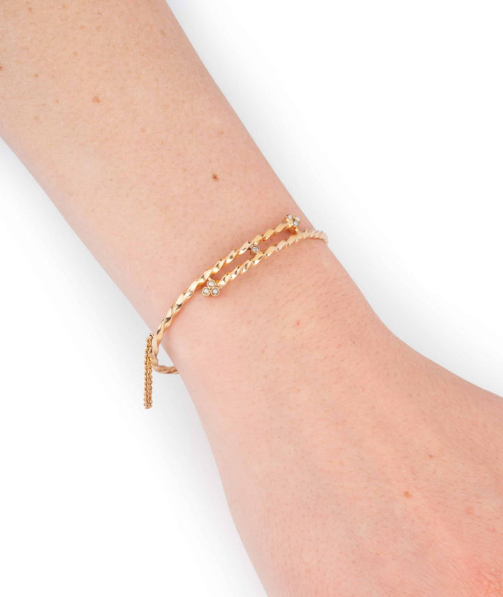 Caillou Paris Bracelet Jonc Napoleon Iii Perles Et Diamant Chiori Porter