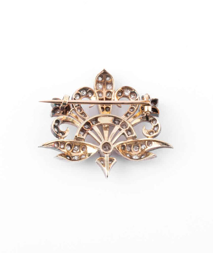 Caillou Paris - Broche Art nouveau diamant Merryl dos