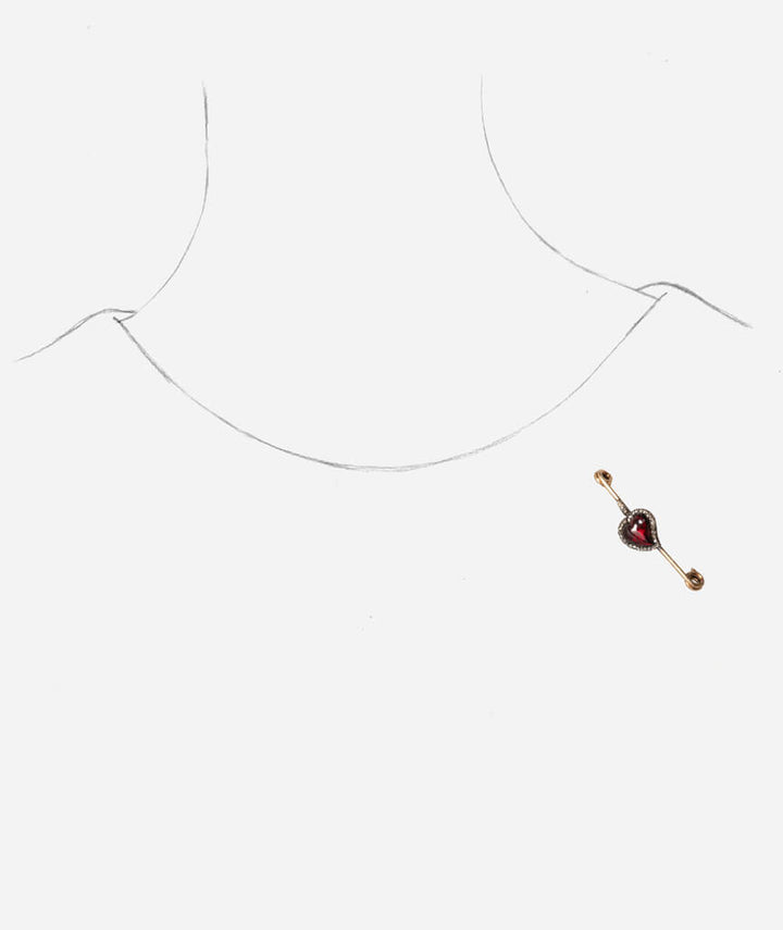 Caillou Paris - Broche ancienne Asha porter
