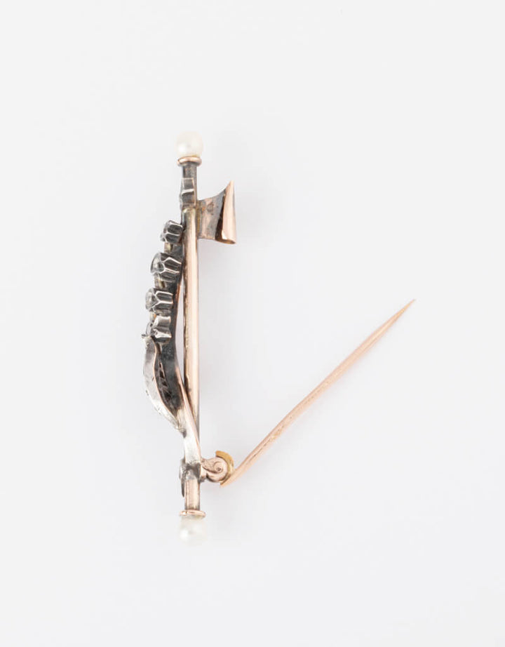 Caillou Paris - Broche ancienne Maena ouverte