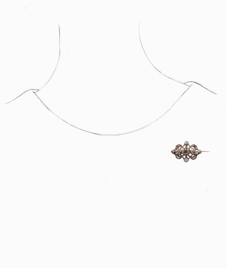 Caillou Paris - Broche ancienne Sitala porter