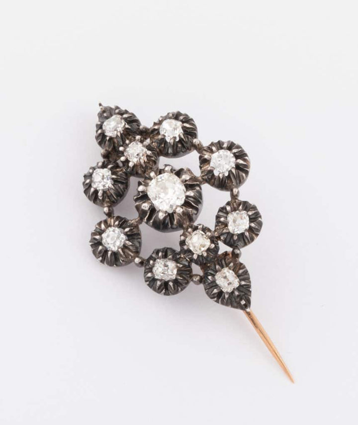Caillou Paris Broche Ancienne Diamants Jent Profil